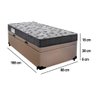 Cama Box Baú Solteiro Sintético + Colchão de Espuma D33 - Sereneprime - 88cm Bege - 3