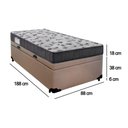 Ver imagem 3 de Cama Box Baú Solteiro Sintético + Colchão de Espuma D33 - Sereneprime - 88cm Bege