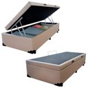 Ver mais imagens de Cama Box Baú Solteiro Sintético + Colchão de Espuma D33 - Sereneprime - 88cm Bege