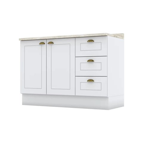 Balcão Modulado com Tampo 120cm 2 Portas 3 Gavetas Emily Henn