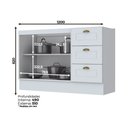 Ver imagem 2 de Balcão Modulado com Tampo 120cm 2 Portas 3 Gavetas Emily Henn