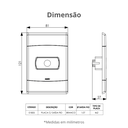 Ver imagem 3 de 5 Unidades Placa com Saída de Fio 1/2'' Tam. 4x2 Cor Branco Durín