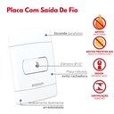 Ver imagem 2 de 5 Unidades Placa com Saída de Fio 1/2'' Tam. 4x2 Cor Branco Durín