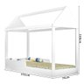 Cama Montessoriana Casinha Branco Planet Baby - 4