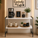 Ver imagem 2 de Cantinho do Café com 2 Prateleiras Londres - Branco