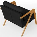 Ver mais imagens de Kit 02 Poltrona Decorativa Para Sala Pietra Estrutura De Madeira L02 Corano Preto - Lyam Decor