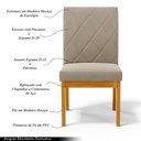Ver imagem 3 de Kit 6 Cadeiras de Sala de Jantar Estofadas Gomes Madeira Maciça Suede Bege G78 - Gran Belo Cadeira d
