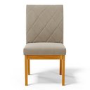 Ver imagem 6 de Kit 6 Cadeiras de Sala de Jantar Estofadas Gomes Madeira Maciça Suede Bege G78 - Gran Belo Cadeira d