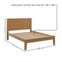 Ver imagem 3 de Cama Casal Madeira Macica Taeda 149 Cm 2808 Freijo Festra