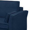 Ver imagem 3 de Sofá Living 3 Lugares 200cm Pés Madeira Efraim F05 Veludo Azul - Mpozenato