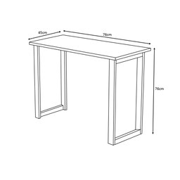 Mesa Escrivaninha para Estudo Pés em Madeira Bahamas 76 Branco - 3