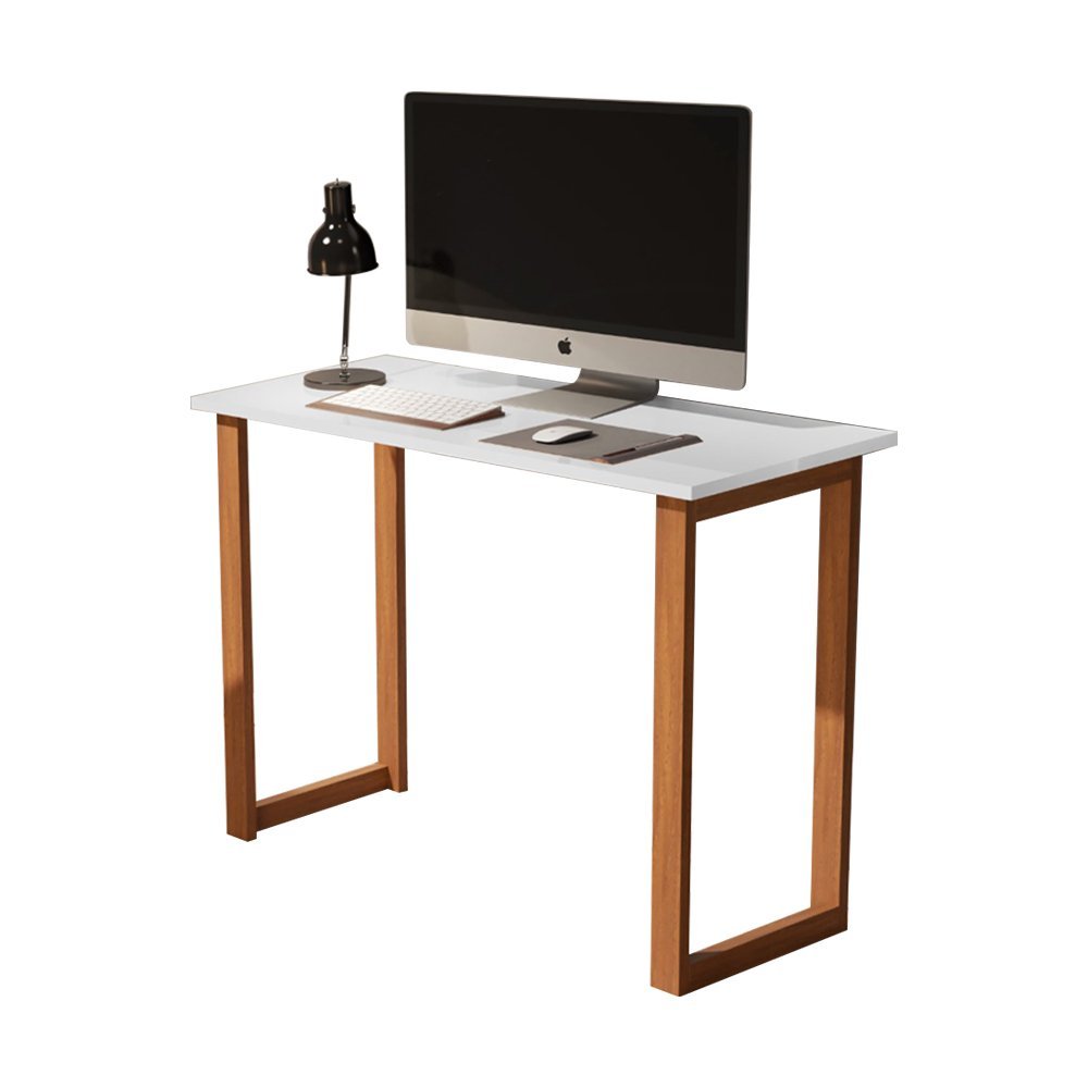 Mesa Escrivaninha para Estudo Pés em Madeira Bahamas 76 Branco - 2