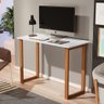 Mesa Escrivaninha para Estudo Pés em Madeira Bahamas 76 Branco - 1