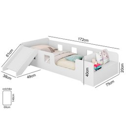 Cama Infantil de Criança Montessoriana Manu Com Escorregador - 3