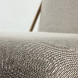 Banqueta Alta Moderna Estilo Industrial na Cor Preta com Tecido Linho Bege - 7