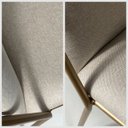 Ver mais imagens de Banqueta Alta Moderna Estilo Industrial na Cor Preta com Tecido Linho Bege