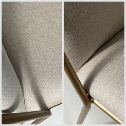 Banqueta Alta Moderna Estilo Industrial na Cor Preta com Tecido Linho Bege - 17