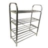 Sapateira Prateleira Inox 4 Andares 12 Pares Organizador Calçado Sapato Tenis Corredor Hall de Entra - 5