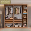Ver imagem 6 de Guarda-Roupa Modulado sem Portas 4 Gavetas 4 Prateleiras Estante Versatille Yescasa