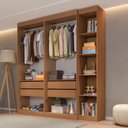 Ver imagem 1 de Guarda-Roupa Modulado sem Portas 4 Gavetas 4 Prateleiras Estante Versatille Yescasa