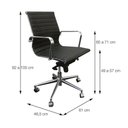 Ver imagem 2 de Cadeira de Escritorio Eames Esteirinha Baixa - Pu Cinza