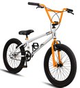 Ver imagem 2 de Bicicleta Aro 20 Bmx Pro-x Infantil Série 1 Aro Aero Freio V-brake - Branco+laranja