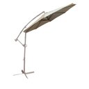 Ver imagem 3 de Ombrelone Lateral Tahiti Bahamas Fratini 300cm (larg) Base Cruz Alumínio Marrom Taupe Capa Polié