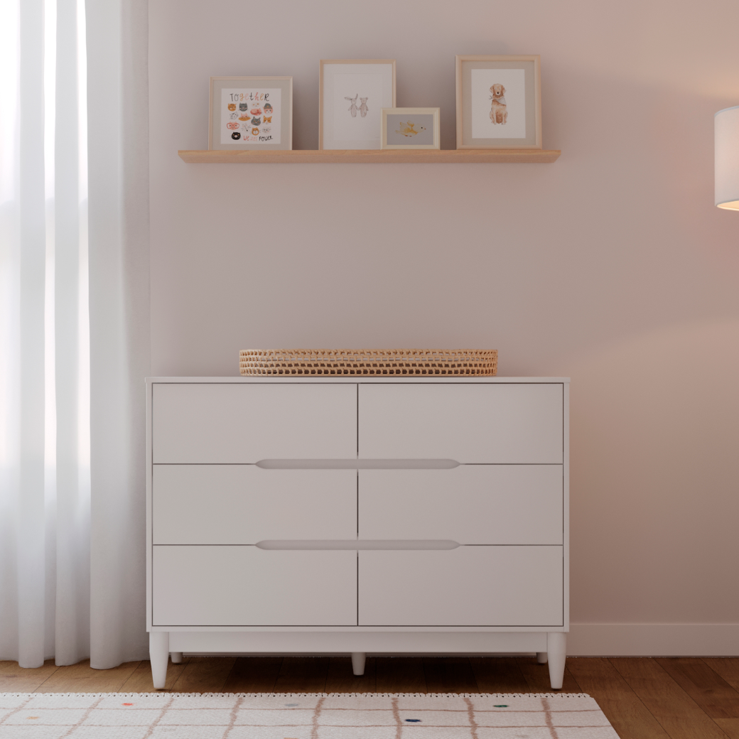 Berço e Cômoda para Quarto de Bebê Branco Linha Tomi Marca Quater - 3