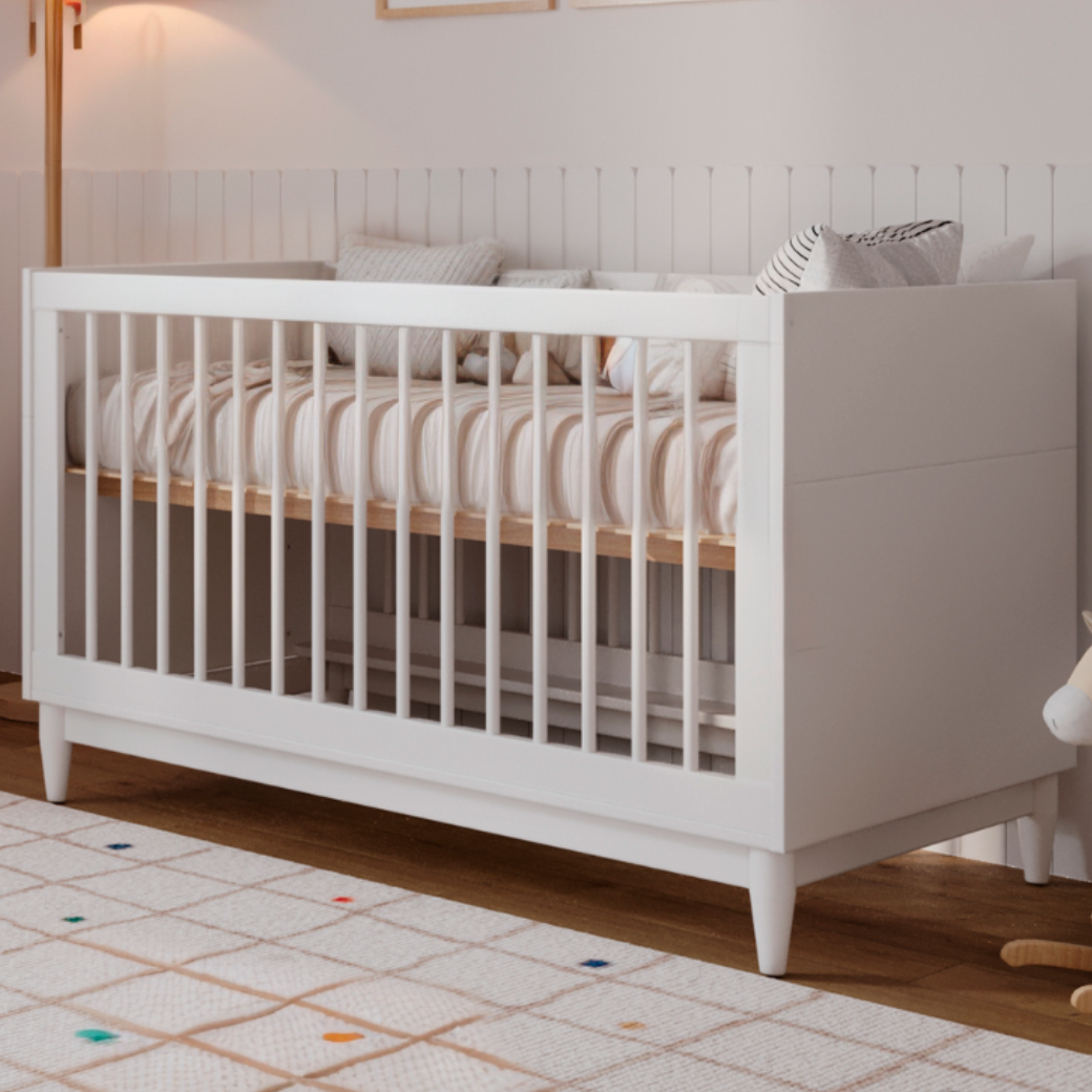 Berço e Cômoda para Quarto de Bebê Branco Linha Tomi Marca Quater - 6