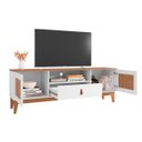 Ver imagem 2 de Rack Sala Esmeralda para Tv até 60 Polegadas Pés em Madeira - Branco/noce