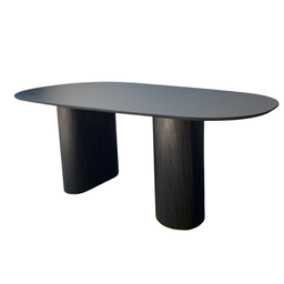 Mesa de Jantar Orgânica 160x90cm com duas bases Cor Ébanoo - 2