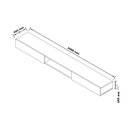 Ver imagem 3 de Nicho Rack Suspenso Sala Quarto 200cm Impacto 2.0 Patrimar Cinamomo