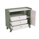 Ver imagem 4 de Cômoda Solteiro T402 1 Porta e 3 Gavetas Branco/Verde Kappesberg