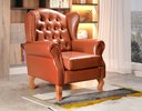 Ver imagem 2 de Poltrona Imperador Chesterfield Capitonê Bergere Provençal - Couríssimo Marrom Caramelo