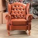 Ver imagem 4 de Poltrona Imperador Chesterfield Capitonê Bergere Provençal - Couríssimo Marrom Caramelo