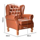 Ver imagem 3 de Poltrona Imperador Chesterfield Capitonê Bergere Provençal - Couríssimo Marrom Caramelo