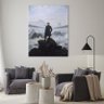 Quadro Decorativo Tela Canvas Conceito Caminhante sobre o Mar de Névoa - Caspar Friedrich 180x100 Cm - 2