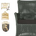 Ver imagem 4 de 2 Sofá Área e Mesa Igapó Alumínio Pintura Preta Corda Náutica Estofado Impermeável Almofada 9 Trama