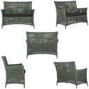 Ver imagem 5 de 2 Sofá Área e Mesa Igapó Alumínio Pintura Preta Corda Náutica Estofado Impermeável Almofada 9 Trama