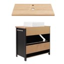 Ver imagem 4 de Gabinete Banheiro com Tampo 2 Pt 2 Gv 85 Cm Bn04 Preto Dtall