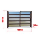 Ver imagem 4 de Janela Alumínio Elite c/Travessas 2F.Moveis 100 x 150 V.Reflex Mix Corten Brimak