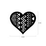 Escultura de Parede Decorativo Amor Coração Mdf 6mm 60x52cm - 3