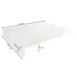Tampa de Proteção Fogão Cooktop 4 Bocas em Mdf Branco - 3