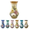 Vaso de Porcelana para Flores Jarro de Louça Grande Oriental 19 cm Pintado à Mão FLORAL - 6
