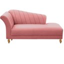 Ver imagem 1 de Conjunto Divã Recamier Sofá Helena 160 Cm – Tecido Suede:suede Rose