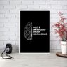 Quadro Você É Um Reflexo da Sua Mentalidade 24x18cm - com Vidro:moldura Branca - 1