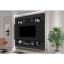 Ver imagem 1 de Painel para Tv 75" com Nicho e Prateleira Riviera 217 Preto - Luapa