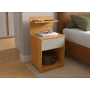 Ver imagem 1 de Mesa de Cabeceira Ma Cor Cinamomo / Off White