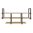 Ver imagem 2 de Estante Industrial Suspensa Parede Ferro e Madeira Casa