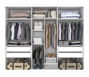 Ver imagem 2 de Guarda Roupa Casal 100% MDF 6 Portas 4 Gavetas 219cm Uberaba Branco - Valverde